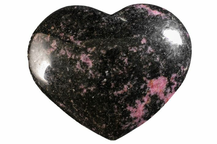 Polished Rhodonite Heart - Madagascar #160453
